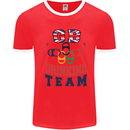 GB Drinking Team Funny Stag Do Doo Beer Mens Ringer T-Shirt Red/White
