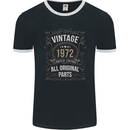 51st Birthday Limited Edition 1972 Mens Ringer T-Shirt FotL Black/White