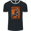 Adrenaline Dirt Motocross MotoX Dirt Bike Mens Ringer T-Shirt FotL Black/White