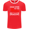 Come to the Welsh Side Dragons Wales Rugby Mens Ringer T-Shirt FotL Red/White