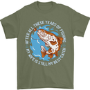 Wife is the Best Catch Funny Fishing Fisherman Mens T-Shirt 100% Cotton Military Green