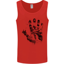 Wilderness Hand Trekking Outdoors Camping Mens Vest Tank Top Red