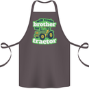 Will Trade Brother For Tractor Farmer Cotton Apron 100% Organic Dark Grey