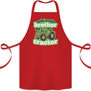 Will Trade Brother For Tractor Farmer Cotton Apron 100% Organic Red