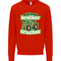 Will Trade Brother For Tractor Farmer Kids Sweatshirt Jumper Bright Red