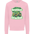 Will Trade Brother For Tractor Farmer Kids Sweatshirt Jumper Light Pink