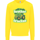 Will Trade Brother For Tractor Farmer Kids Sweatshirt Jumper Yellow
