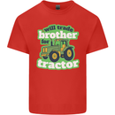 Will Trade Brother For Tractor Farmer Mens Cotton T-Shirt Tee Top Red