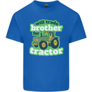 Will Trade Brother For Tractor Farmer Mens Cotton T-Shirt Tee Top Royal Blue