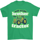 Will Trade Brother For Tractor Farmer Mens T-Shirt 100% Cotton Irish Green