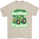 Will Trade Brother For Tractor Farmer Mens T-Shirt 100% Cotton Sand