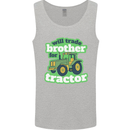 Will Trade Brother For Tractor Farmer Mens Vest Tank Top Sports Grey