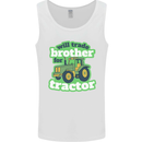 Will Trade Brother For Tractor Farmer Mens Vest Tank Top White