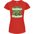 Will Trade Brother For Tractor Farmer Womens Petite Cut T-Shirt Red
