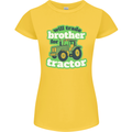 Will Trade Brother For Tractor Farmer Womens Petite Cut T-Shirt Yellow