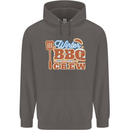 Winter BBQ Crew Funny Grill Food Chef Cook Mens 80% Cotton Hoodie Charcoal