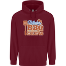 Winter BBQ Crew Funny Grill Food Chef Cook Mens 80% Cotton Hoodie Maroon