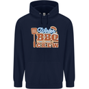 Winter BBQ Crew Funny Grill Food Chef Cook Mens 80% Cotton Hoodie Navy Blue