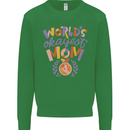 Worlds Okayest Mom Mothers Day Mummy Kids Sweatshirt Jumper Irish Green