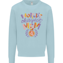 Worlds Okayest Mom Mothers Day Mummy Kids Sweatshirt Jumper Light Blue