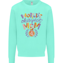Worlds Okayest Mom Mothers Day Mummy Kids Sweatshirt Jumper Peppermint