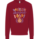 Worlds Okayest Mom Mothers Day Mummy Kids Sweatshirt Jumper Red