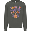 Worlds Okayest Mom Mothers Day Mummy Kids Sweatshirt Jumper Storm Grey