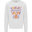 Worlds Okayest Mom Mothers Day Mummy Kids Sweatshirt Jumper White