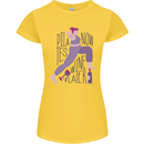 Yoga Pilates Now Wine Later Funny Alcohol Womens Petite Cut T-Shirt Yellow