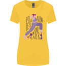 Yoga Pilates Now Wine Later Funny Alcohol Womens Wider Cut T-Shirt Yellow