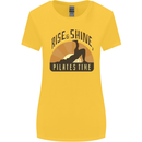 Yoga Rise and Shine Pilates Time Funny Womens Wider Cut T-Shirt Yellow