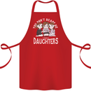 You Cant Scare Me I Have Daughters Mothers Day Cotton Apron 100% Organic Red
