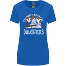 You Cant Scare Me I Have Daughters Mothers Day Womens Wider Cut T-Shirt Royal Blue