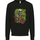 Zombie Cyclist Halloween Bicycle BMX Demon Skull Mens Sweatshirt Jumper Black