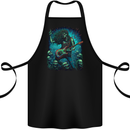 Zombie Rocker Rock n Roll Heavy Metal Guitar Skull Cotton Apron 100% Organic Black