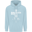 09 Motorbike Rider Biker Motorcycle Childrens Kids Hoodie Light Blue