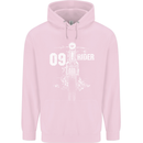 09 Motorbike Rider Biker Motorcycle Childrens Kids Hoodie Light Pink