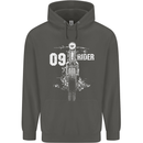 09 Motorbike Rider Biker Motorcycle Childrens Kids Hoodie Storm Grey