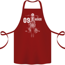 09 Motorbike Rider Biker Motorcycle Cotton Apron 100% Organic Maroon