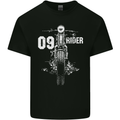 09 Motorbike Rider Biker Motorcycle Mens Cotton T-Shirt Tee Top Black