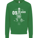 09 Motorbike Rider Biker Motorcycle Mens Sweatshirt Jumper Irish Green