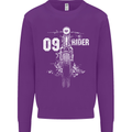 09 Motorbike Rider Biker Motorcycle Mens Sweatshirt Jumper Purple