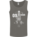 09 Motorbike Rider Biker Motorcycle Mens Vest Tank Top Charcoal
