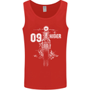 09 Motorbike Rider Biker Motorcycle Mens Vest Tank Top Red