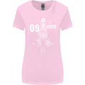 09 Motorbike Rider Biker Motorcycle Womens Wider Cut T-Shirt Light Pink