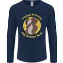 100 Days of Driving My Teacher Nuts Mens Long Sleeve T-Shirt Navy Blue