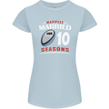 10 Year Wedding Anniversary 10th Rugby Womens Petite Cut T-Shirt Light Blue