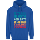 11th Birthday 11 Year Old Childrens Kids Hoodie Royal Blue
