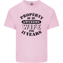 11th Wedding Anniversary 11 Year Funny Wife Mens Cotton T-Shirt Tee Top Light Pink