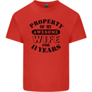 11th Wedding Anniversary 11 Year Funny Wife Mens Cotton T-Shirt Tee Top Red